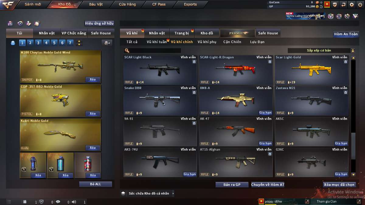 shop acc cf uy tin gia re